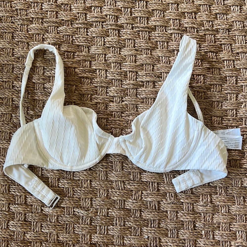 Abercrombie white bikini top